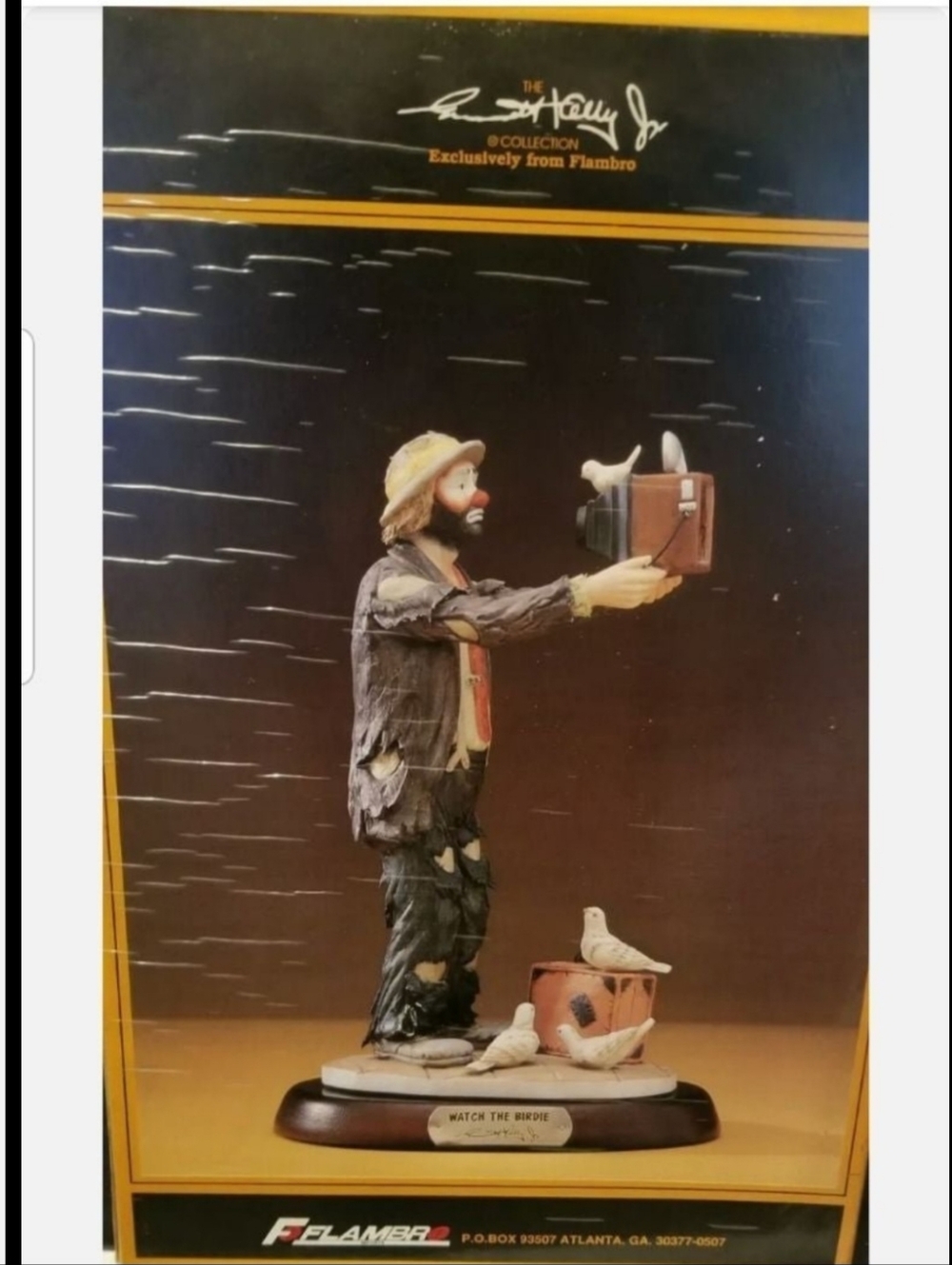 Emmett Kelly Jr WATCH THE BIRDIE #9862 Signature Collection By Flambro Figurine